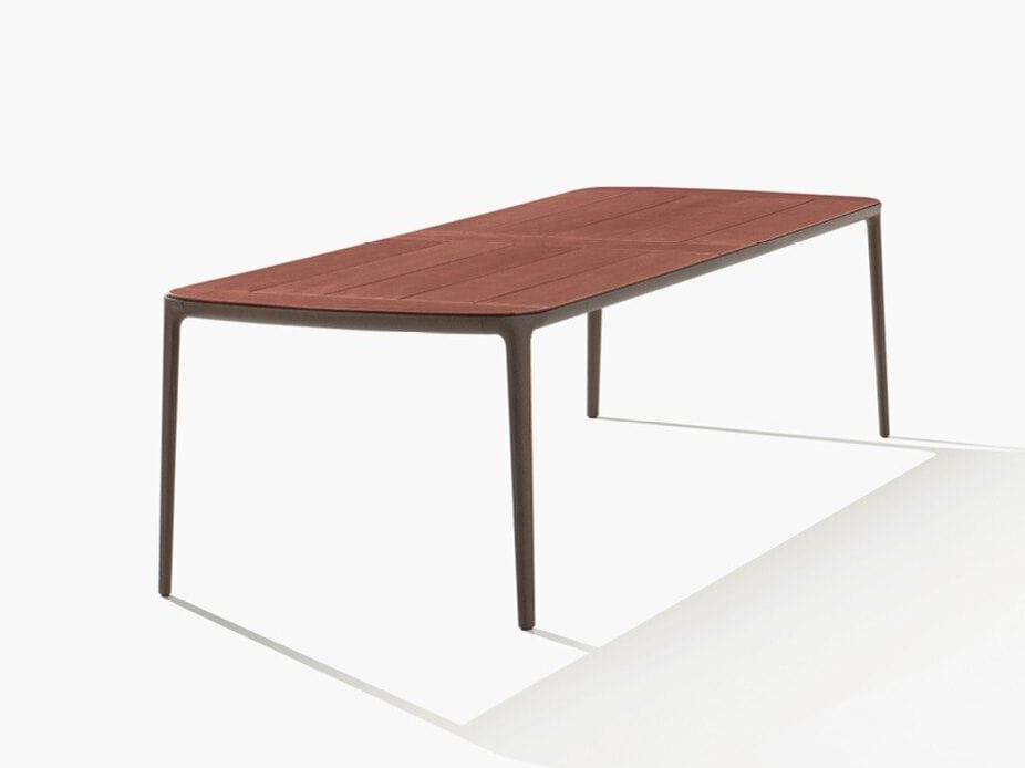 Садовый стол с тиковым или керамогранитным верхом с литым стеклом Poliform Генри ARCH-00035869 - Вид №1