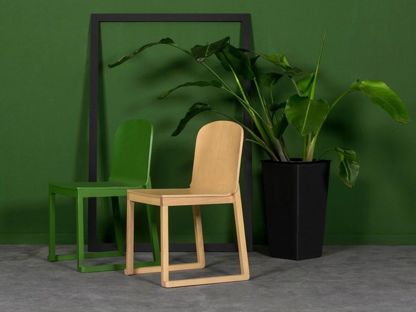 Anesis Штабелируемый стул на салазках из массива дерева  A90  - Вид №7