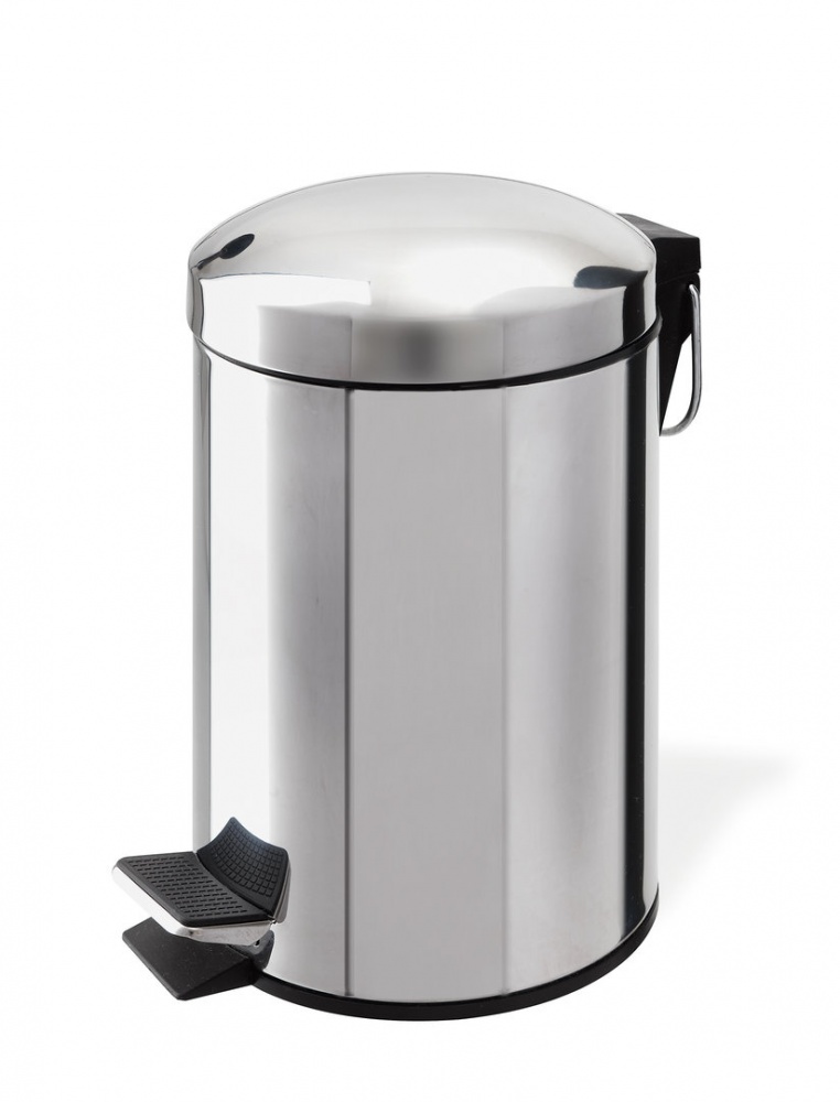 478-5L(16) Stil Haus, круглый контейнер для мусора с педалью - 5 литров, цвет золото ВЁДРА