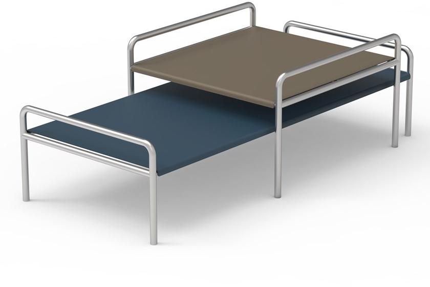 GANDIABLASCO Прямоугольный журнальный столик из нержавеющей стали Onsen sun-id-1439562 - Вид №2