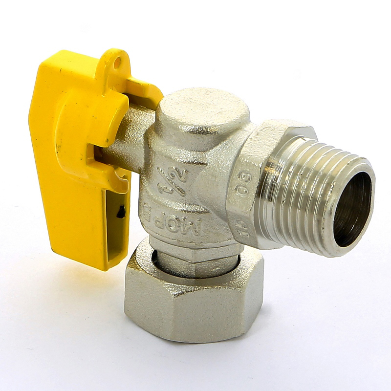 Кран шаровой для газа угловой флажок F.I.V. НН 1/2" FIV 8119R076 - Вид №2