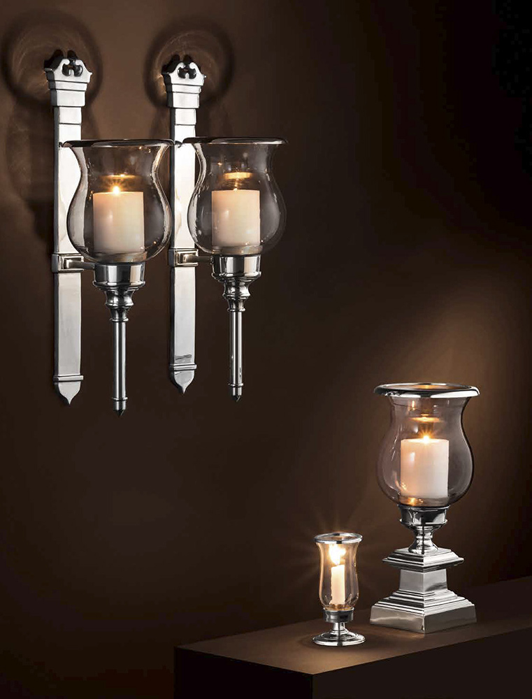 Подсвечник стеклянный черный Hurricane Datcha EICHHOLTZ  00-3882941 Прозрачный;черный  - Вид №4