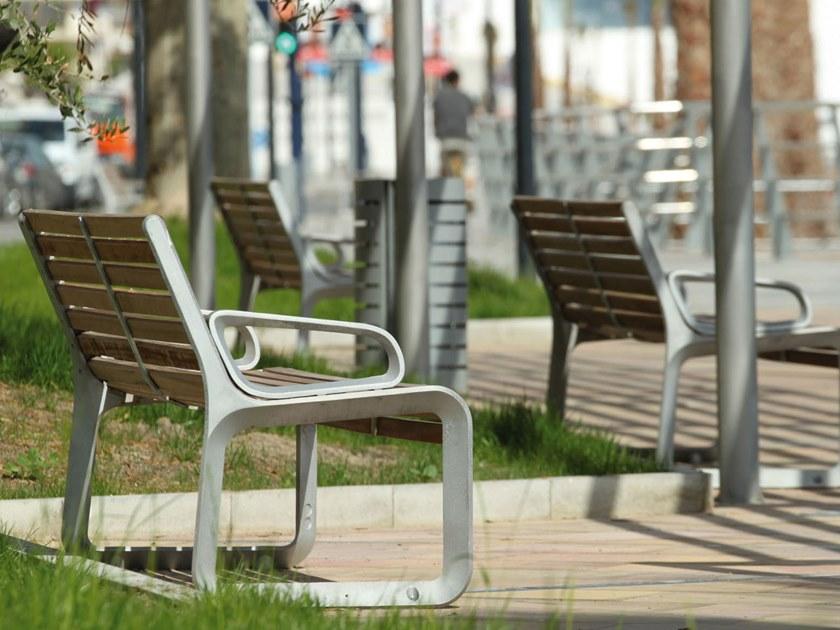 mmcité1 Скамейка из алюминия и дерева Portiqoa sun-id-1455212 - Вид №14