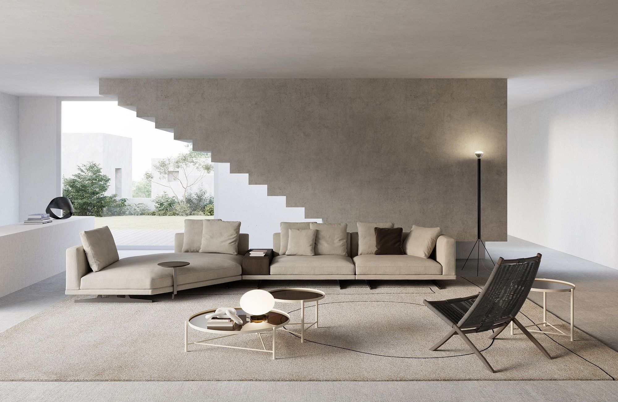 Круглый металлический журнальный столик Frigerio Santamonica ARCH-00146808 - Вид №1