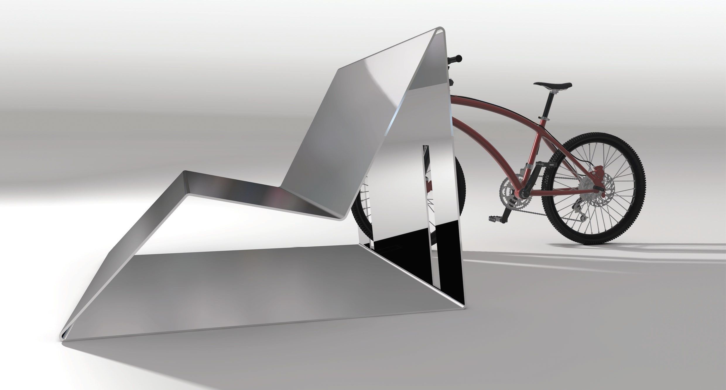 Металлическая скамья со спинкой Viscio Urban Design SPLINE ARCH-00055604 - Вид №1