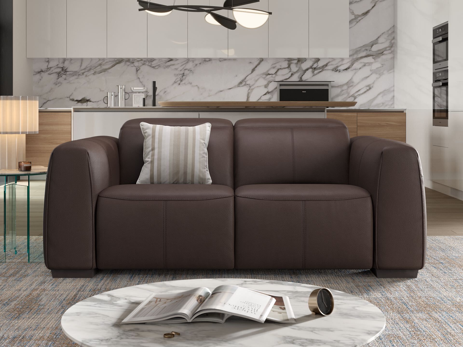 2-местный кожаный диван Sofanella тысячный ARCH-00020360