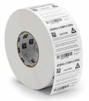 3007209-T Label, paper, 57x76mm; direct thermal, z-select 2000d, coated, permanent adhesive, 25mm core, perforation (930 labels per roll) Zebra Santreyd 