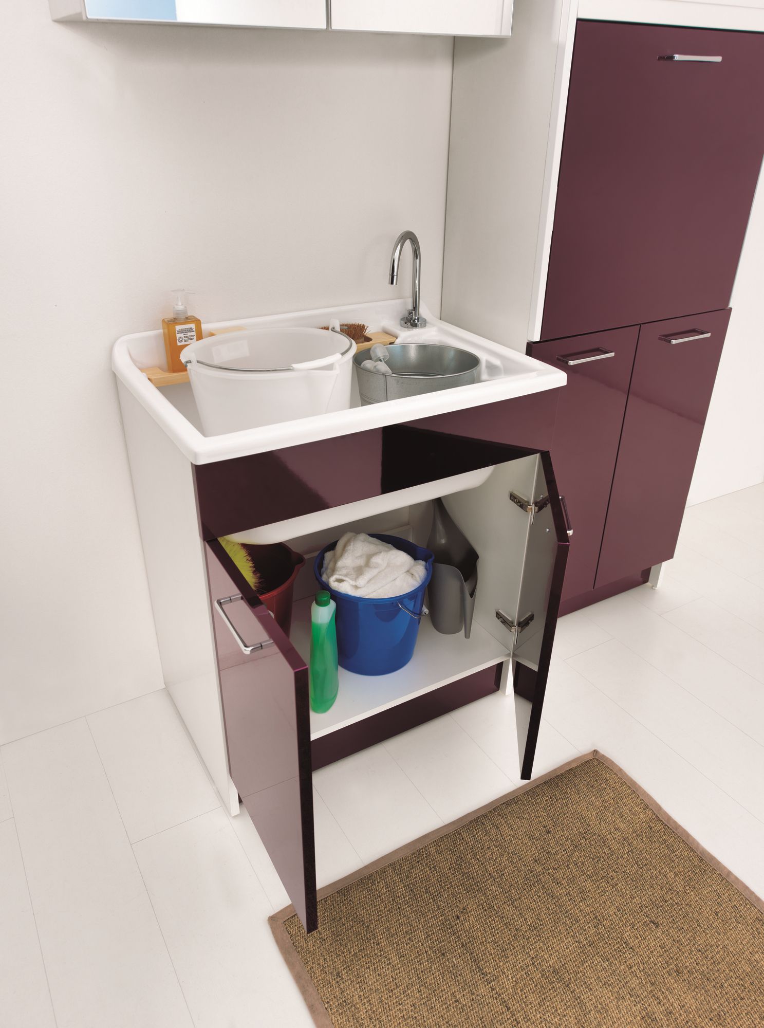 Шкаф для белья из ДСП с распашными дверцами COLAVENE Lindo ARCH-00099481 - Вид №7