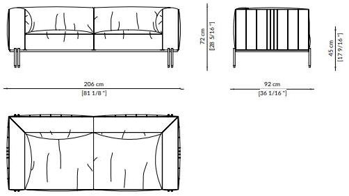 Paolo Castelli Диван двух или трехместный Soft ratio sun-id-1420036 - Вид №1