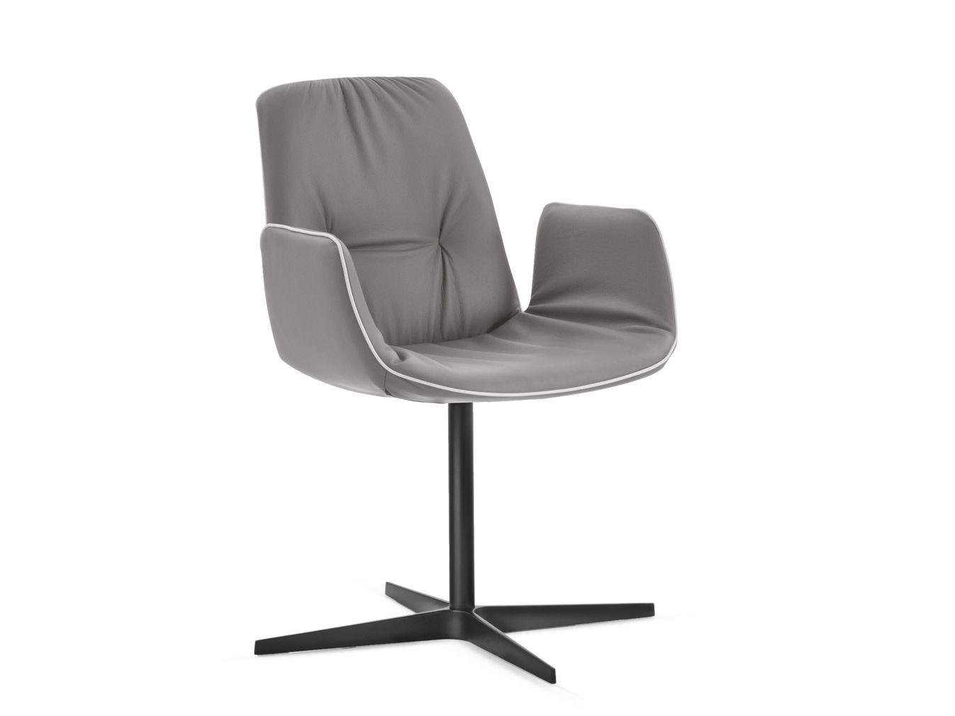 Кожаный спиц поворотный стул с подлокотниками EFORMA Лиза ARCH-00035454