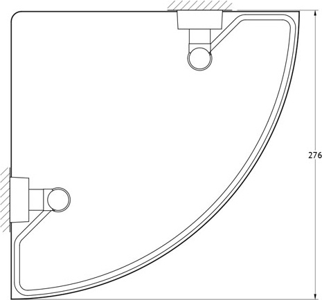 NOS 072 Полка угловая 2-х ярусная 28 cm FBS Nostalgy - Вид №1