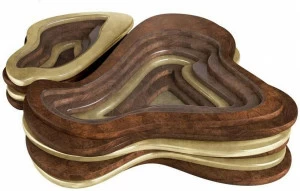 Malabar Деревянный журнальный столик для гостиной Torsion