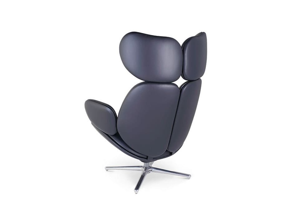 Кожаное вращающееся кресло с подголовником ROCHE BOBOIS Pulp ARCH-00033211 - Вид №2