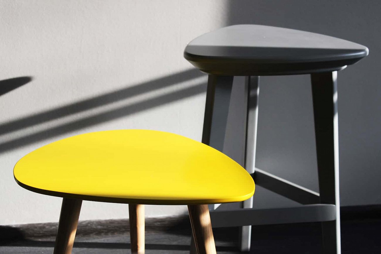 Кофейный столик с черными ножками белый "Капля" WOODI  00-3966496 Белый  - Вид №4