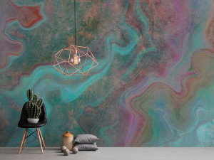 Обои с цифровой печатью с мраморным эффектом