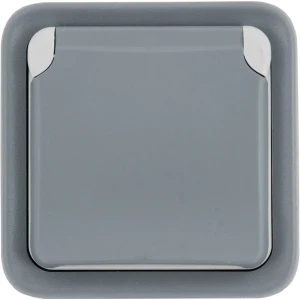 Розетка накладная Plexo с заземлением IP55 - IK07 16А в сборе, серая 13454474 STLM-2067464