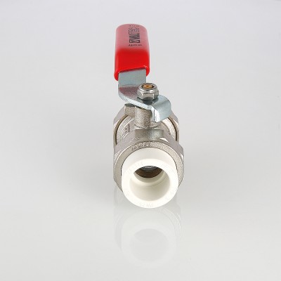 VTp.745.0.032 Кран шаровой латунный с двумя переходами на полипропиленовую трубу Valtec 32 мм  - Вид №6