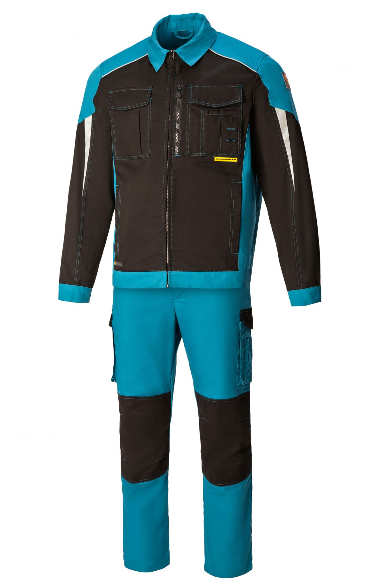 5045242 Костюм NEW черный-аквамарин STATUS  Летняя спецодежда  размер 44-46/170-176 