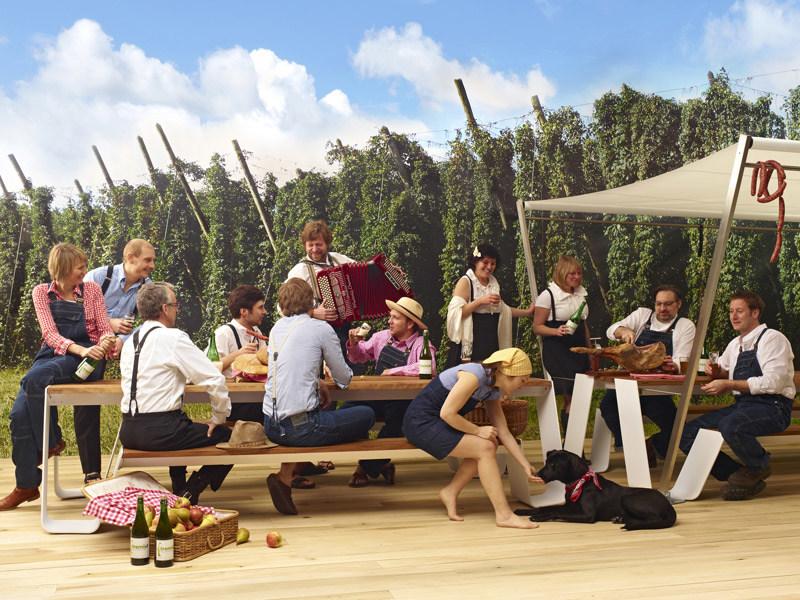 Extremis Стол для пикника со встроенными скамейками Hopper sun-id-1514934 - Вид №6