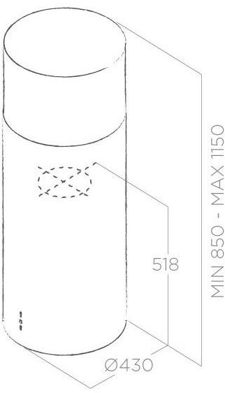 Elica Островная вытяжка из нержавеющей стали Tube sun-id-1383387 - Вид №3