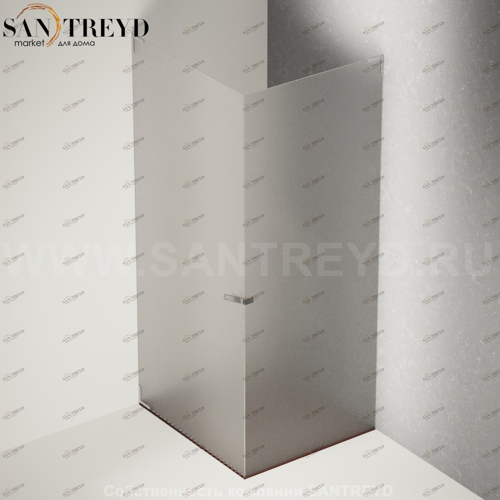 Душевое ограждение FLAT D подрезаемое, стеклянная с дверью матовая перегородка с поддоном из красного дуба. Размеры: глубина от 70 до 100 см, длина от 70 до 95 см Agape DC10701007095MS