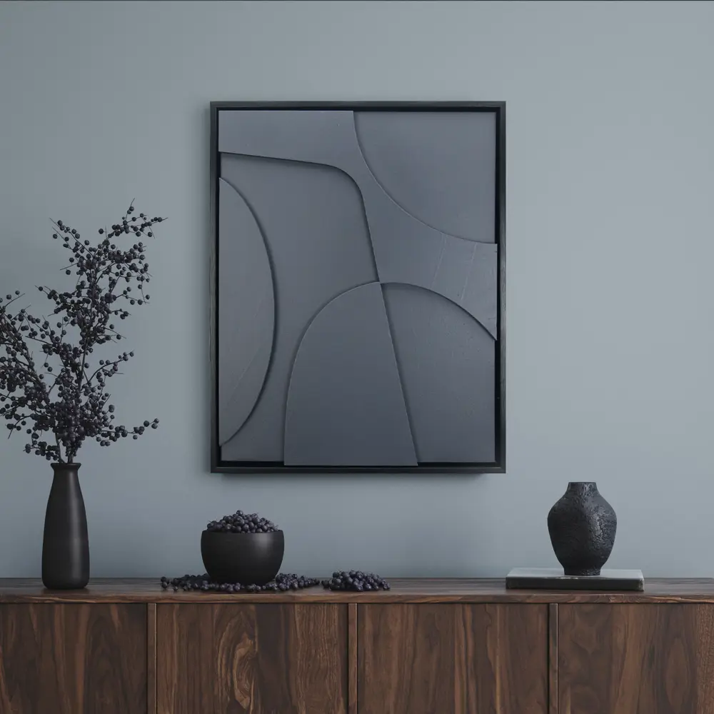 Декоративное панно Абстракция полистирол черный 40x50 см Santreyd STLM-2081557