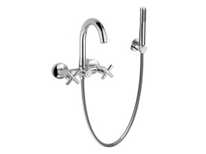 Настенный смеситель для ванны с ручным душем