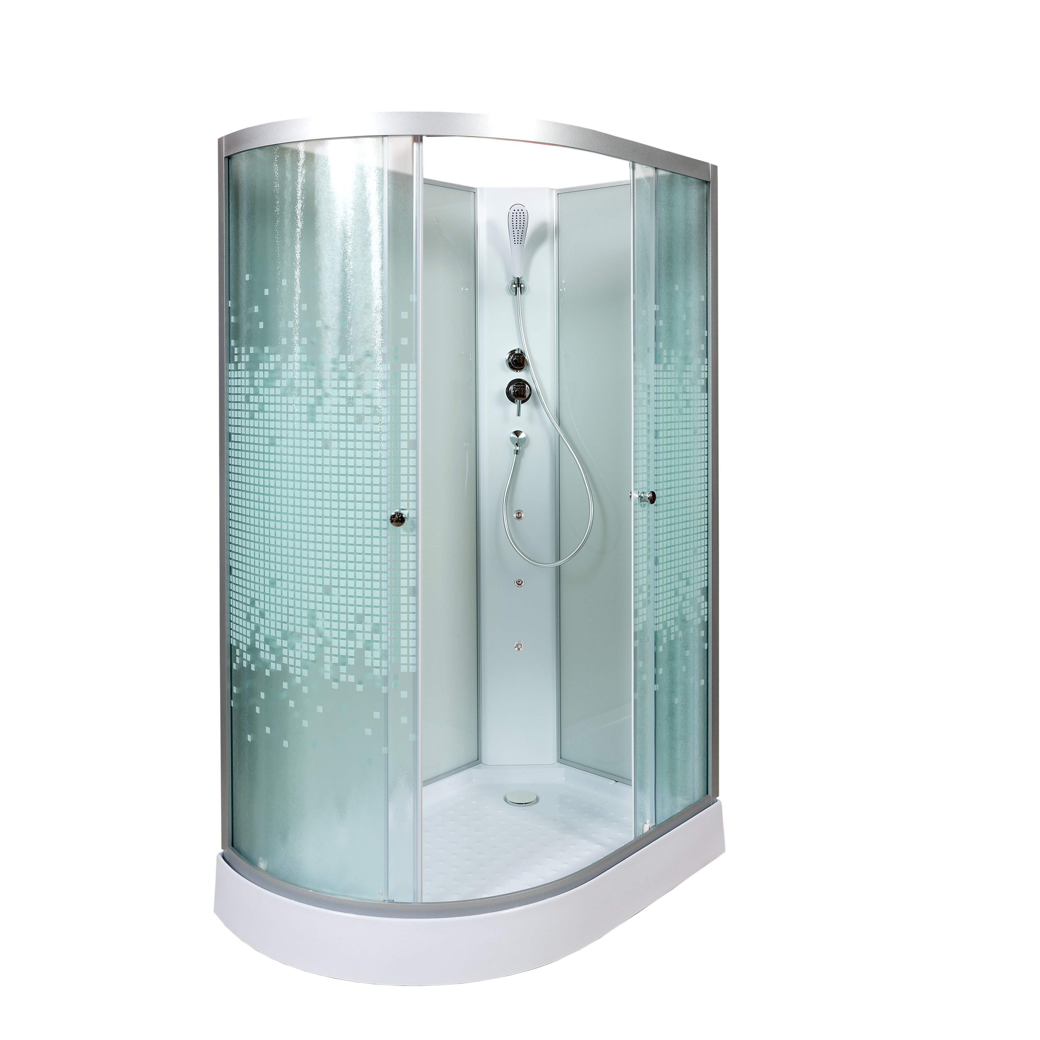 BМ1590 N LED с гм. BLACK Душевая кабина DETO Серия ВМ L 902 R N с гидромассажем - Вид №12