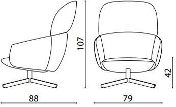 True Design Кожаное кресло на 4-х спицах с высокой спинкой Not sun-id-1512136 - Вид №3