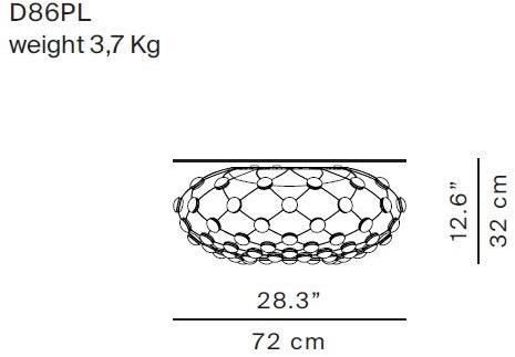 LUCEPLAN Светодиодный потолочный светильник из поликарбоната и стали Mesh sun-id-1361012 - Вид №3