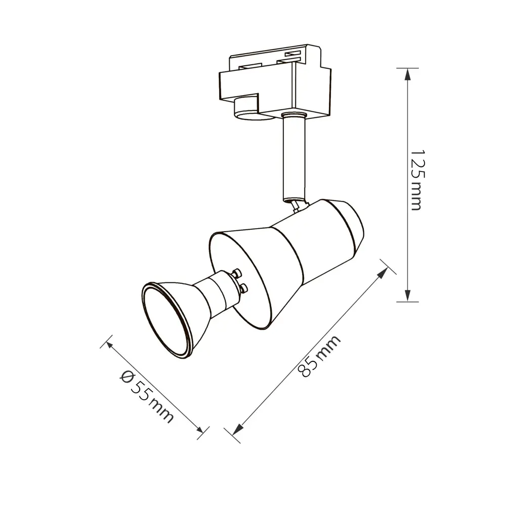 Трековый светильник Volpe Q323 под лампу GU10 цвет белый STLM-2001309 - Вид №9