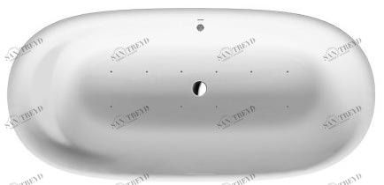 Duravit Отдельностоящая овальная ванна с гидромассажем из дюрасолида Cape cod 760330