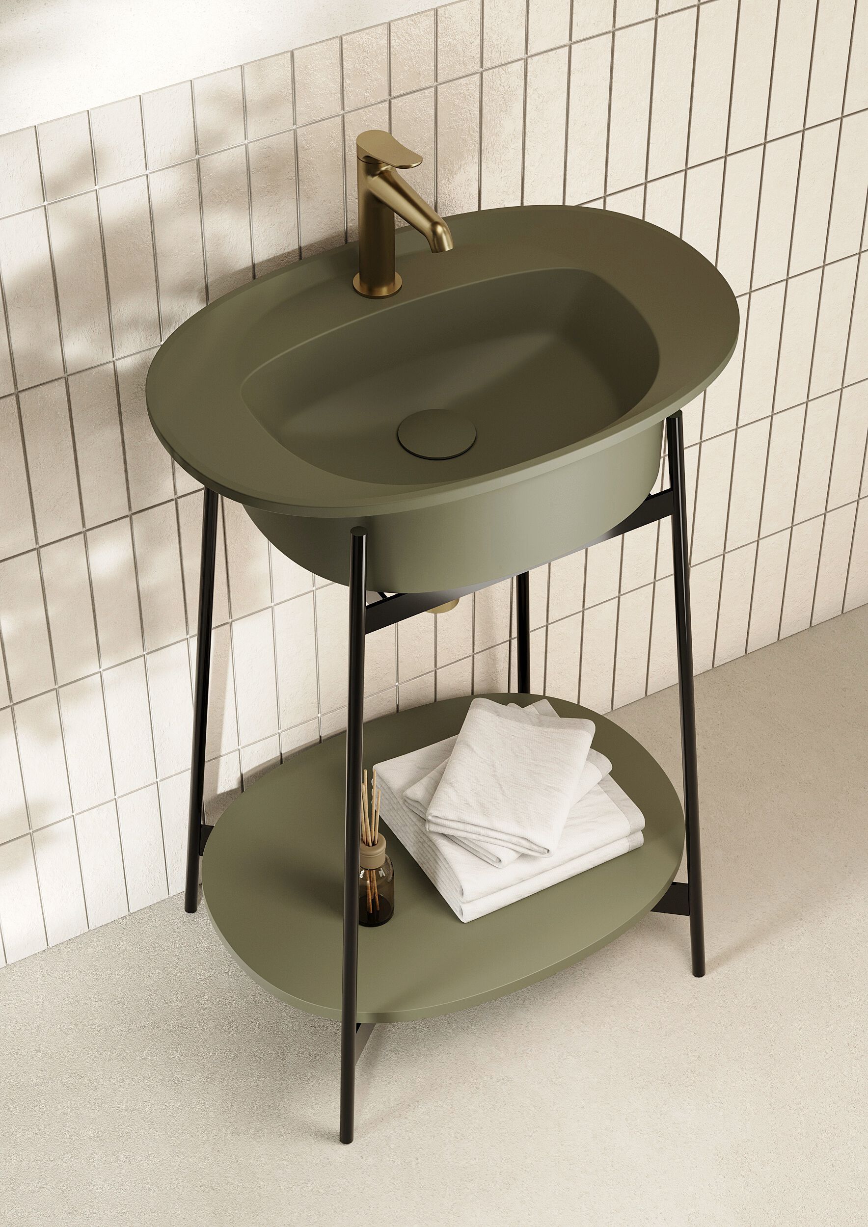 Керамическая раковина с металлическим каркасом Azzurra Ceramica IRIDE ARCH-00019058