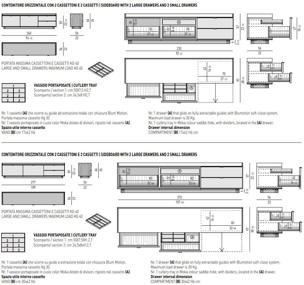 Minotti Буфет из лакированного дерева с ящиками Darren sun-id-1513646 - Вид №6