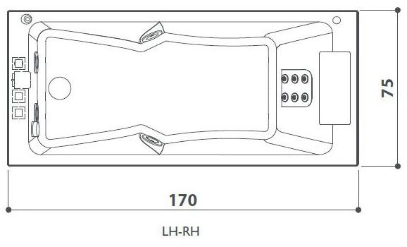 Jacuzzi® Встроенная гидромассажная ванна Sharp sun-id-1359065 - Вид №3