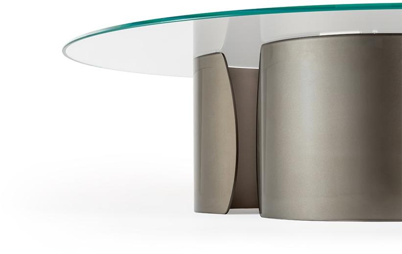 Reflex Низкий круглый стеклянный журнальный столик Petalo sun-id-1461696 - Вид №2