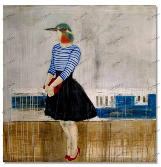 ICI ET LÀ Смешанная техника на холсте K. fabrizzi Kf18