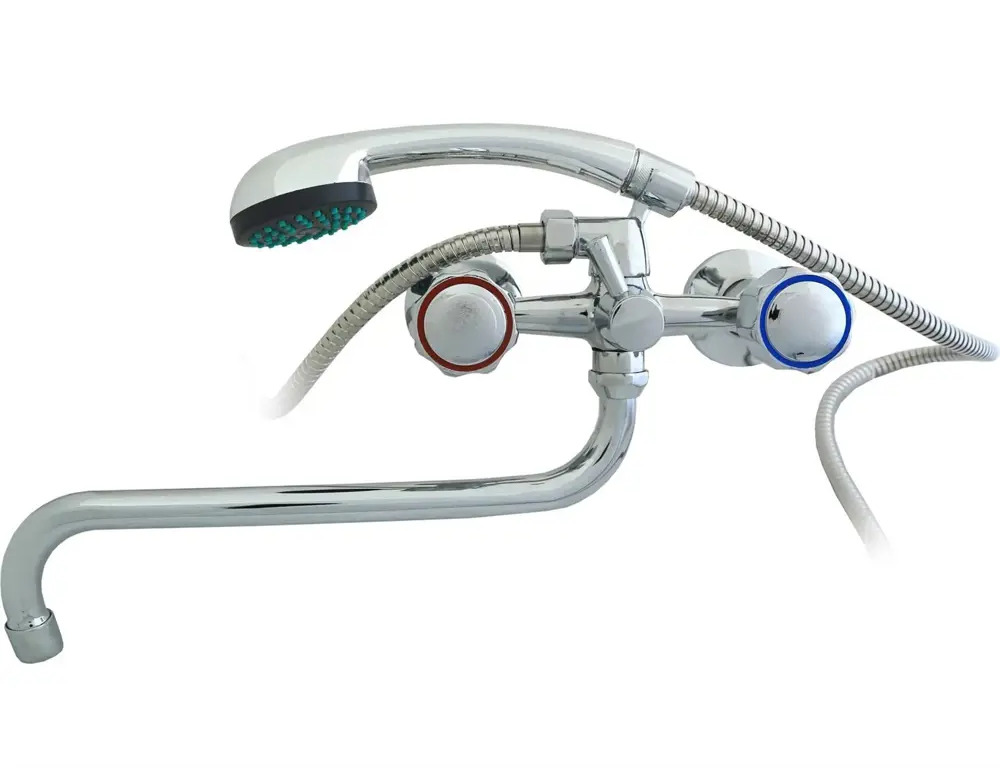 Смеситель МОЛОТ Лидия для ванны с поворотным изливом и душевой лейкой 86922926