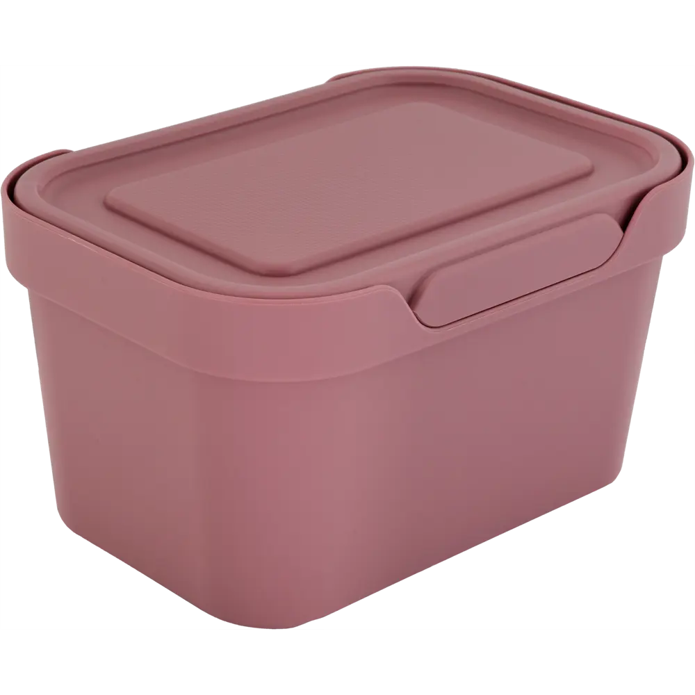 Ящик LUXE с крышкой 19x13x11 см 1.9 л пластик цвет розовый БЫТПЛАСТ STLM-2139852