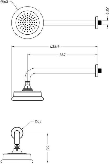 BLEU PROVENCE Настенная керамическая лейка душа с держателем Rubinetti per doccia sun-id-1422943 - Вид №1