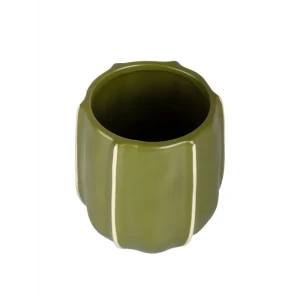 Стакан для зубных щеток Аквалиния Агава керамика цвет зеленый