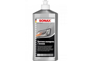16440214 Цветной полироль с воском серебристый/серый NanoPro 0,5л 296300 Sonax