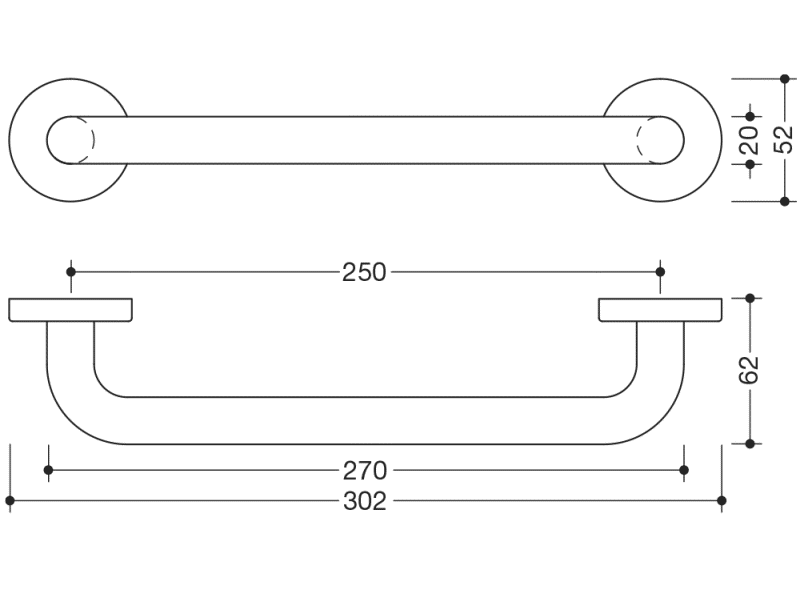 111.250BG.21 Мебельная ручка ø 20 мм HEWI USA Produkte  - Вид №16