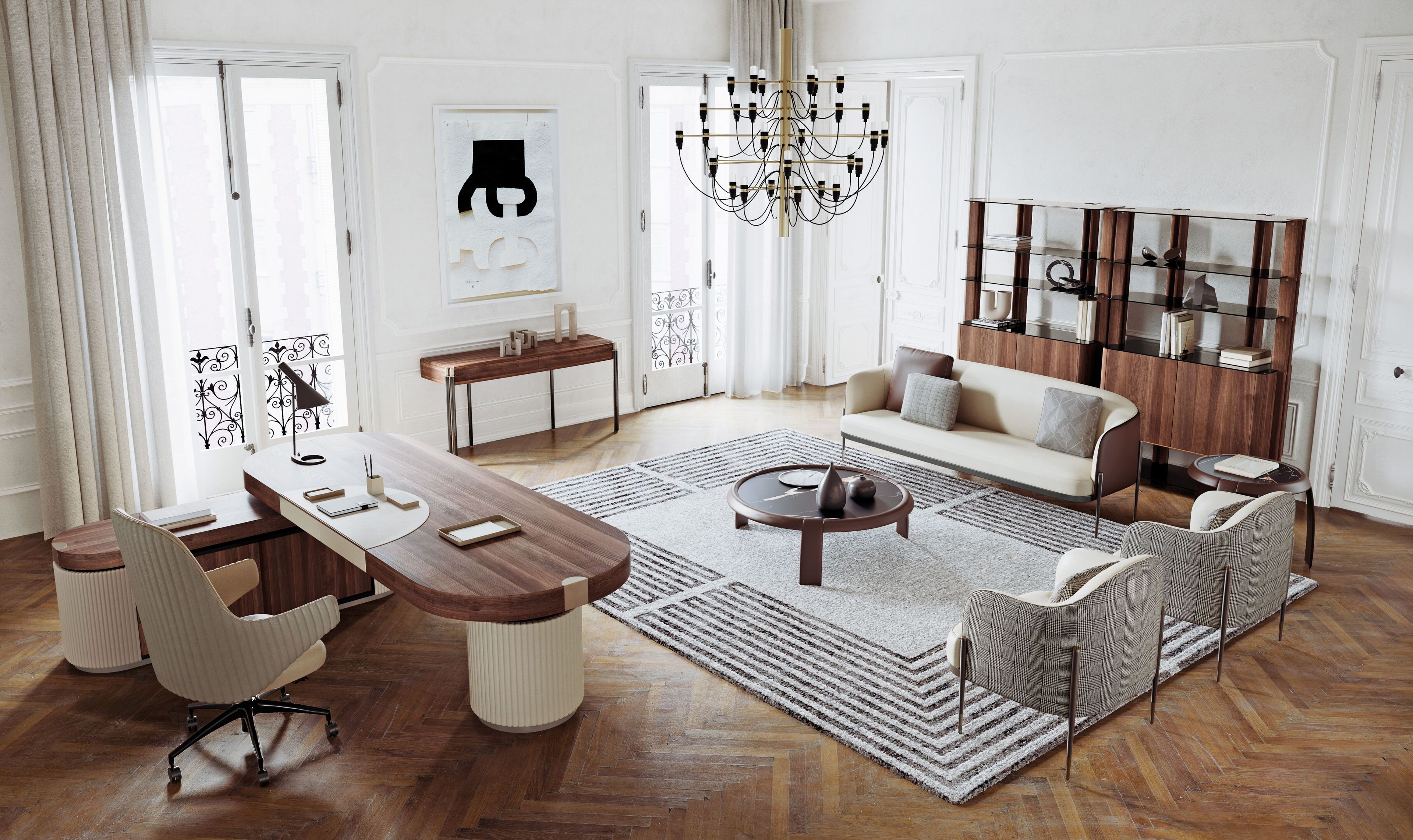 Деревянный двухсторонний книжный шкаф Capital Collection Diesis ARCH-00136378 - Вид №6