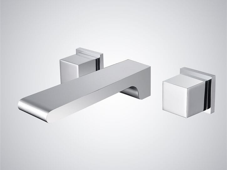 Настенный смеситель для раковины с 3 отверстиями с отдельными розетками Fontana Showers NALDA ARCH-00120280