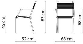 Vermobil Садовое кресло из веревки с подлокотниками Memphis Me300 - Вид №8