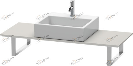 XL010C00707 Консоль для накладных раковин и встраиваемых умывальников, для пристенного варианта X-Large #XL010C 480 мм Бетонно-серый матовый декор Duravit