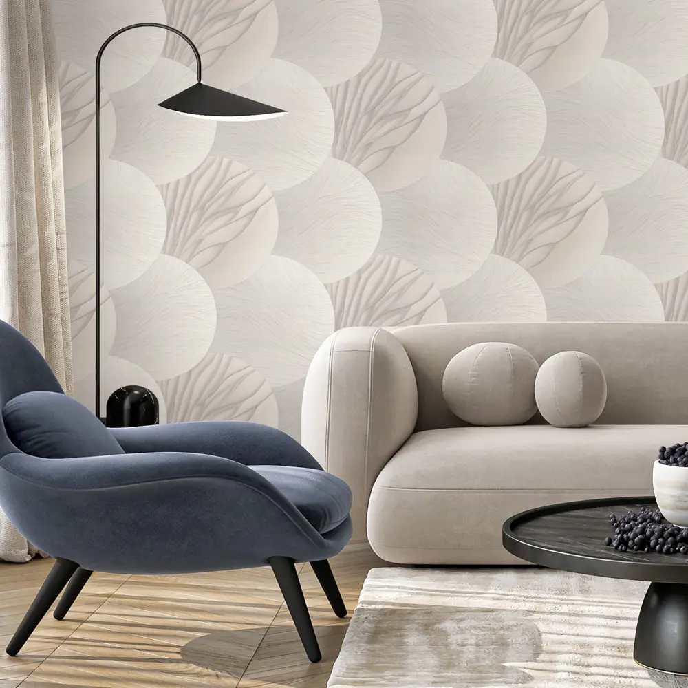 Обои флизелиновые Артекс Альто светло-бежевые 1.06 м 11386-02 STLM-2182079 - Вид №5