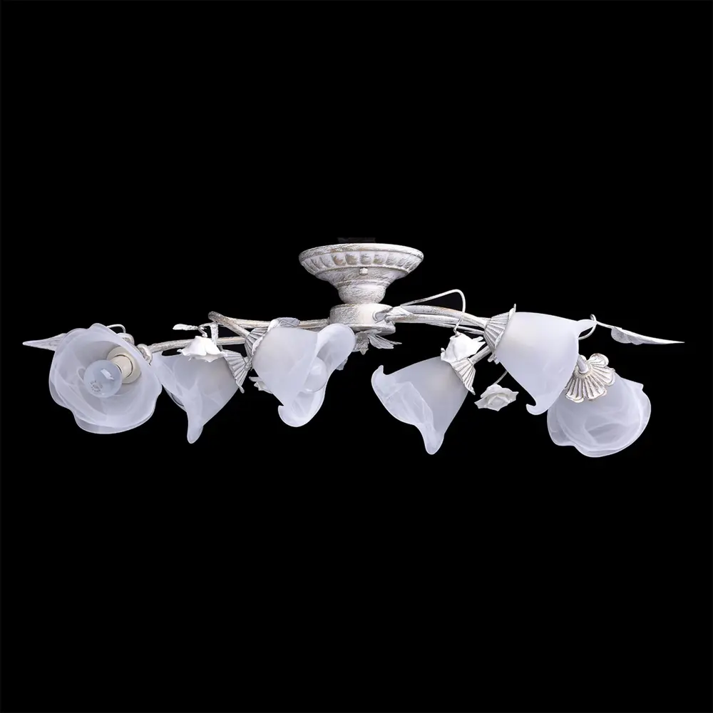 Люстра Восторг 6xE14x60 Вт, металл/стекло, цвет белый MW-Light STLM-2211387 - Вид №3