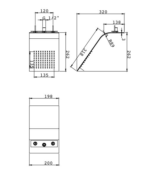 AC0984845 Верхний душ , полированная сталь Webert Aria - Вид №1